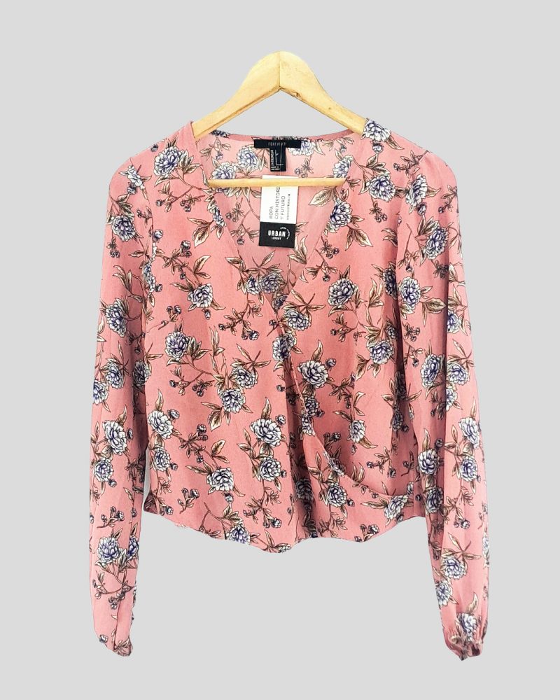 Blusa Manga Larga Liviana Forever 21 de Mujer Talle S