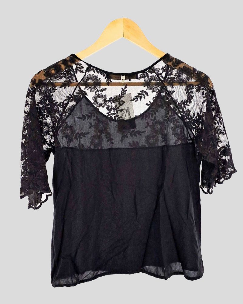 Blusa Manga Corta Rapsodia de Mujer Talle L