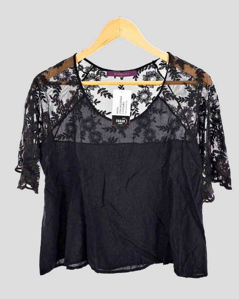 Blusa Manga Corta Rapsodia de Mujer Talle L