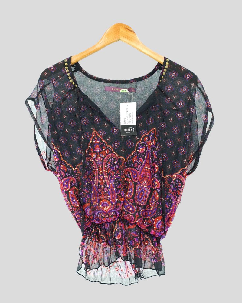 Blusa Manga Corta Rapsodia de Mujer Talle S