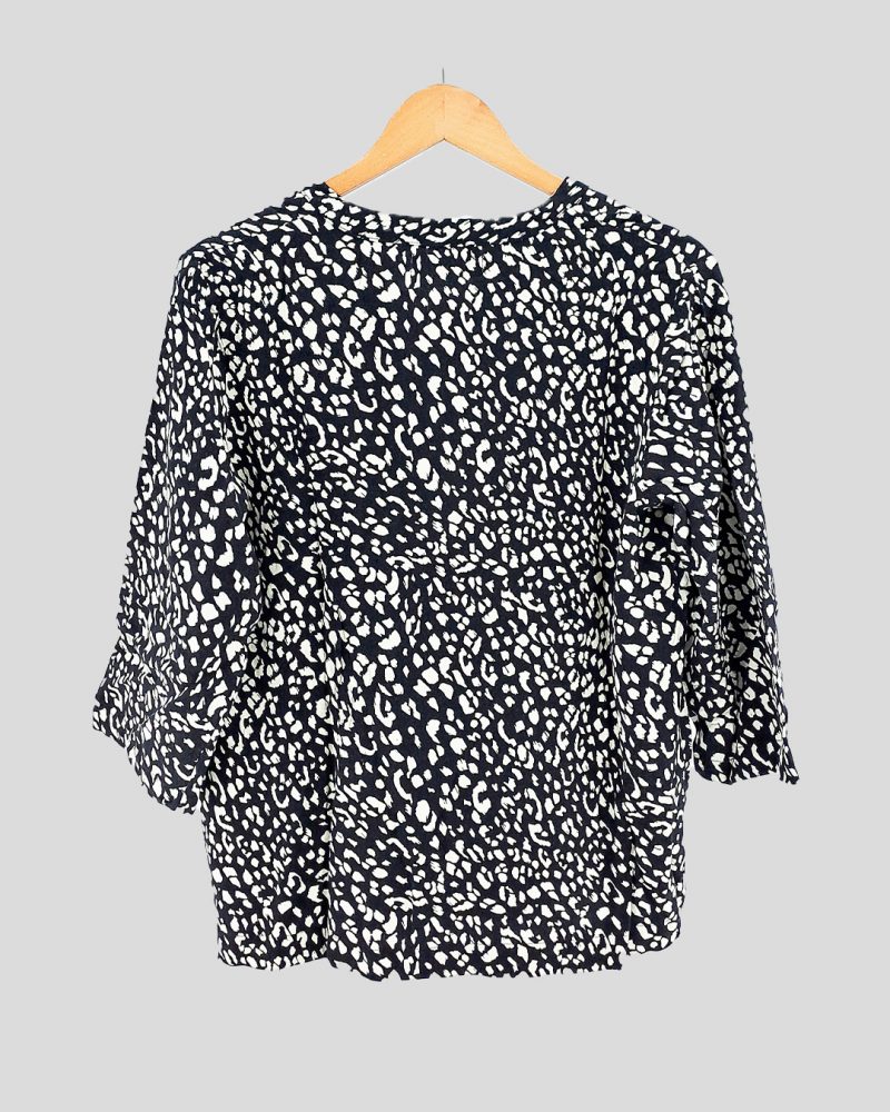 Blusa Manga Corta Ver de Mujer Talle M