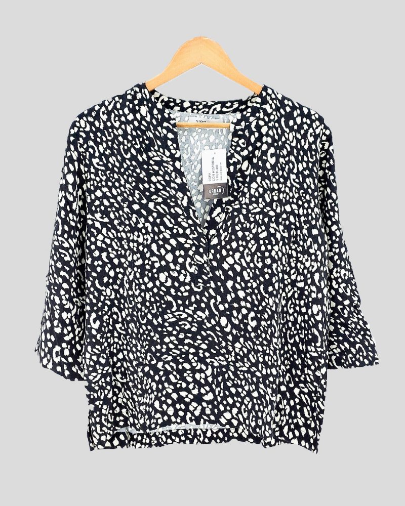 Blusa Manga Corta Ver de Mujer Talle M