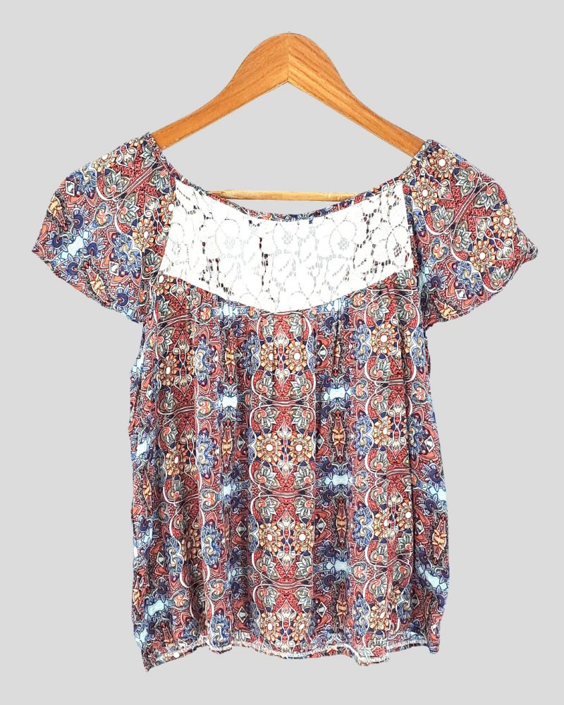 Blusa Manga Corta Marca Nacional de Mujer Talle S