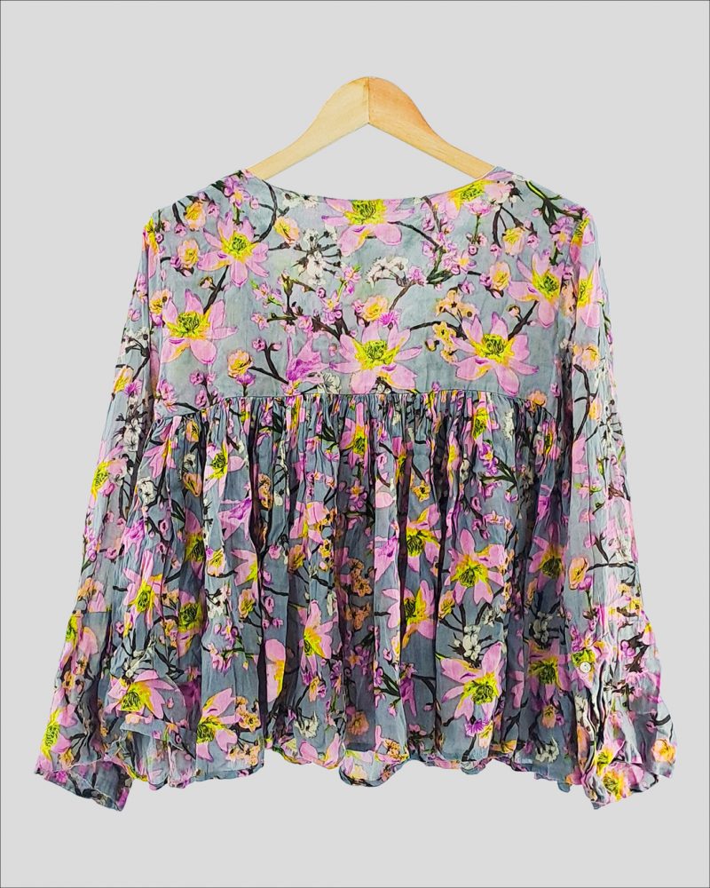 Blusa Manga Larga Liviana India Style de Mujer Talle 2