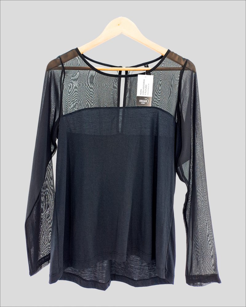 Blusa Manga Larga Liviana Inversa de Mujer Talle L