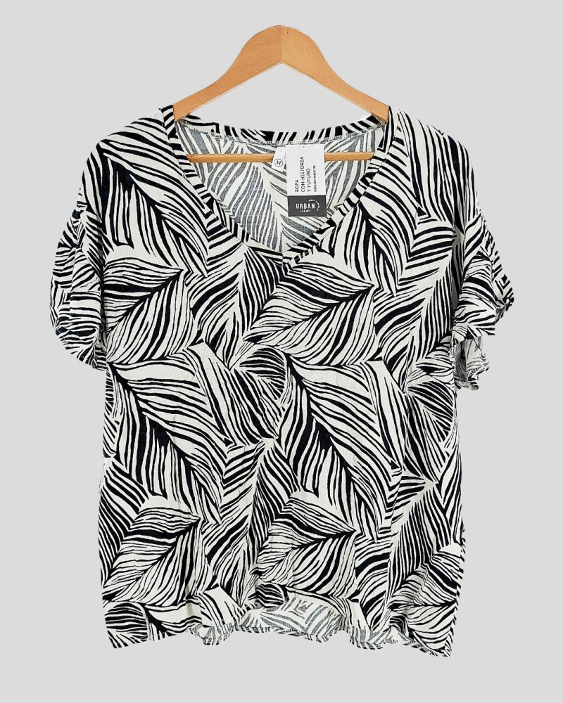 Blusa Manga Corta Marca Nacional de Mujer Talle M