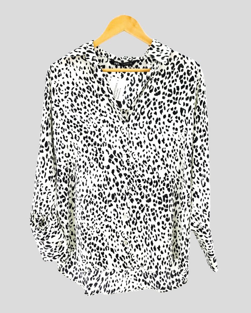 Camisa Manga Larga Liviana Mujer Zara de Mujer Talle S