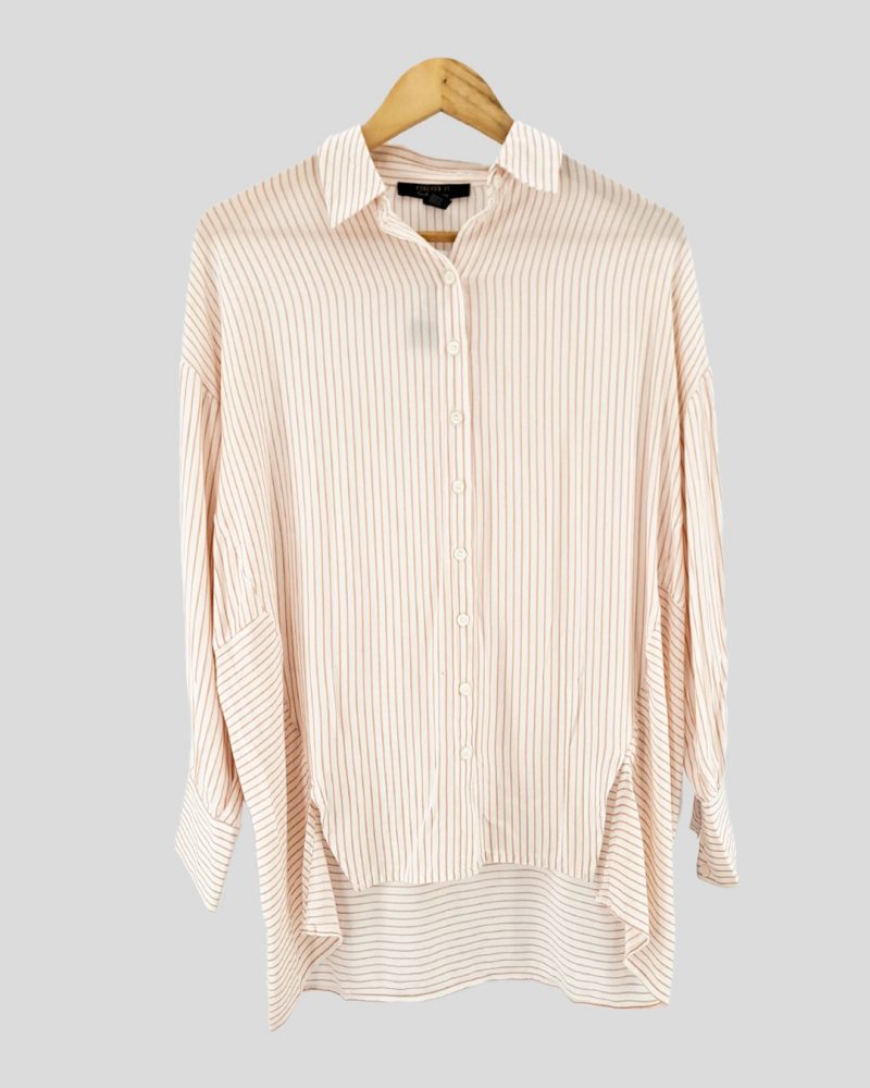 Camisa Manga Larga Liviana Mujer Forever 21 de Mujer Talle S