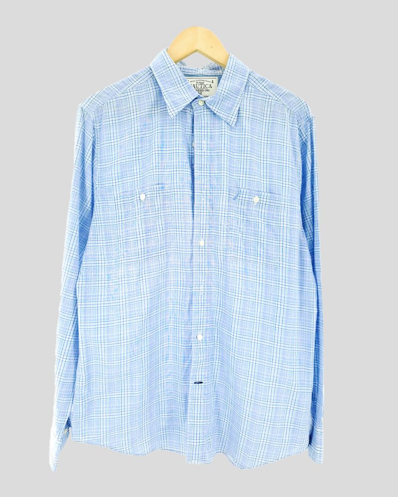 Camisa Manga Larga Hombre Nautica de Hombre Talle M