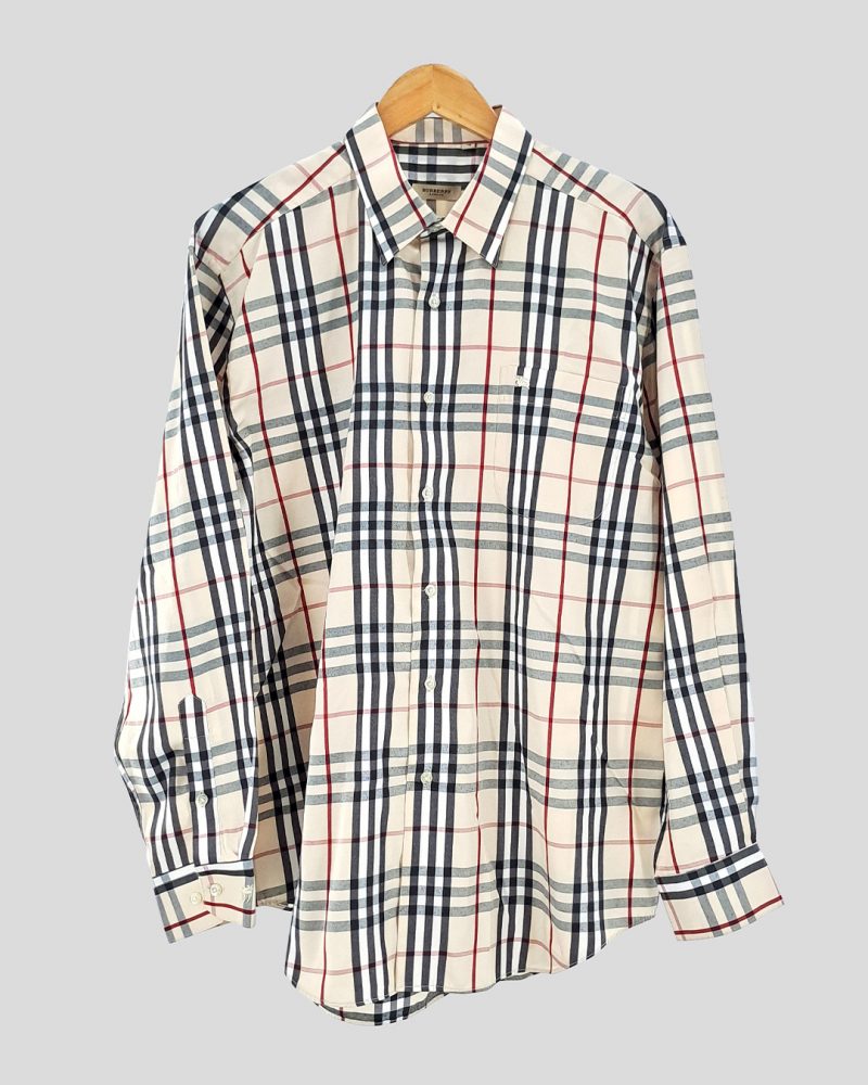 Camisa Manga Larga Hombre Burberry de Hombre Talle 18