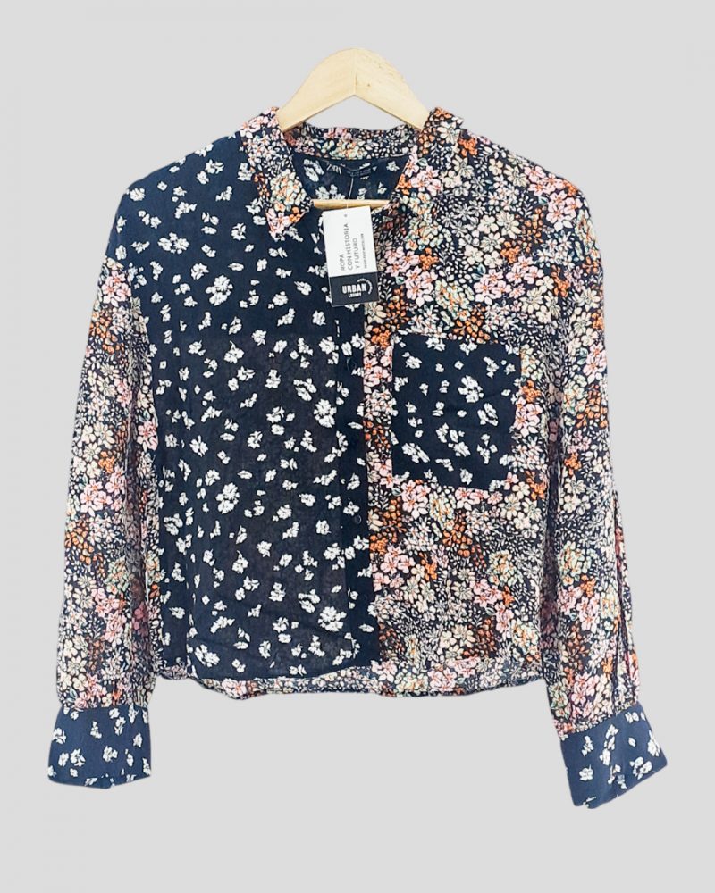 Camisa Manga Larga Liviana Mujer Zara de Mujer Talle S