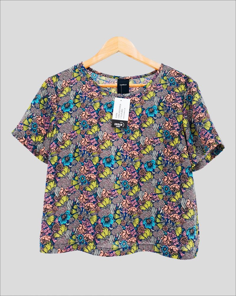 Blusa Manga Corta Complot de Mujer Talle 42